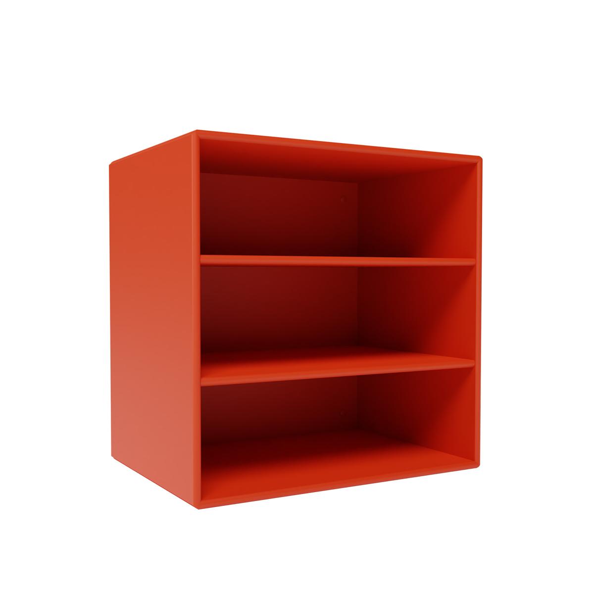 Montana - Montana Mini 1004 - Module With Horisontal Shelves - Rosehip - Hyllor & Hyllsystem - Peter J. Lassen - Röd