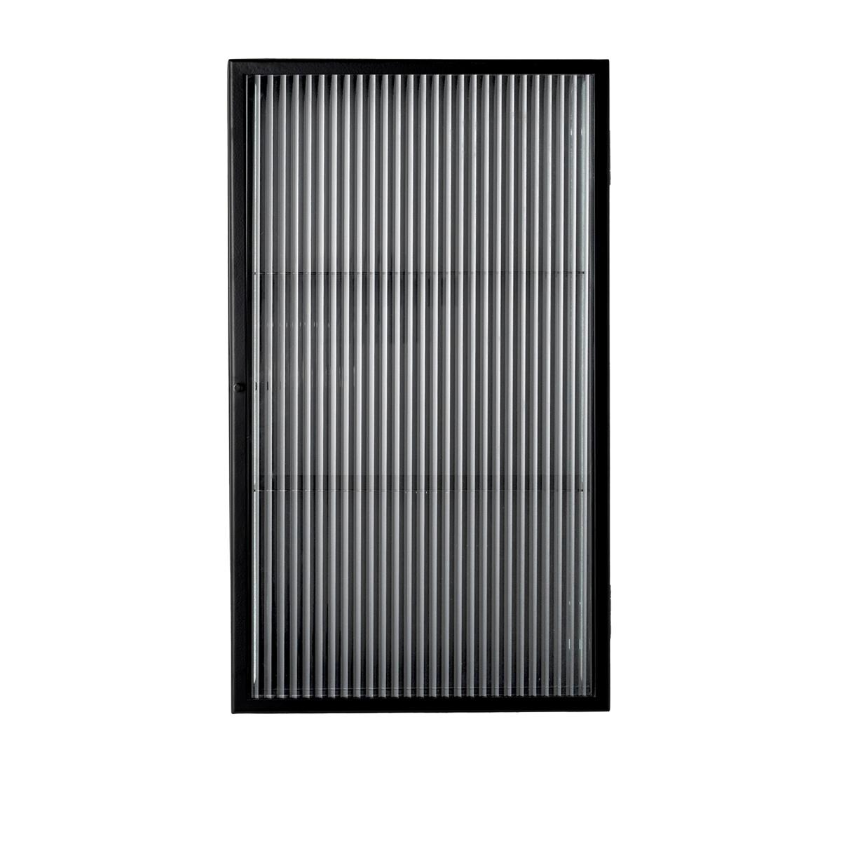 Ferm Living - Haze Wall Cabinet Reeded Glass / Black - Skåp och vitrinskåp - SAYS WHO - Svart - Glas/Metall