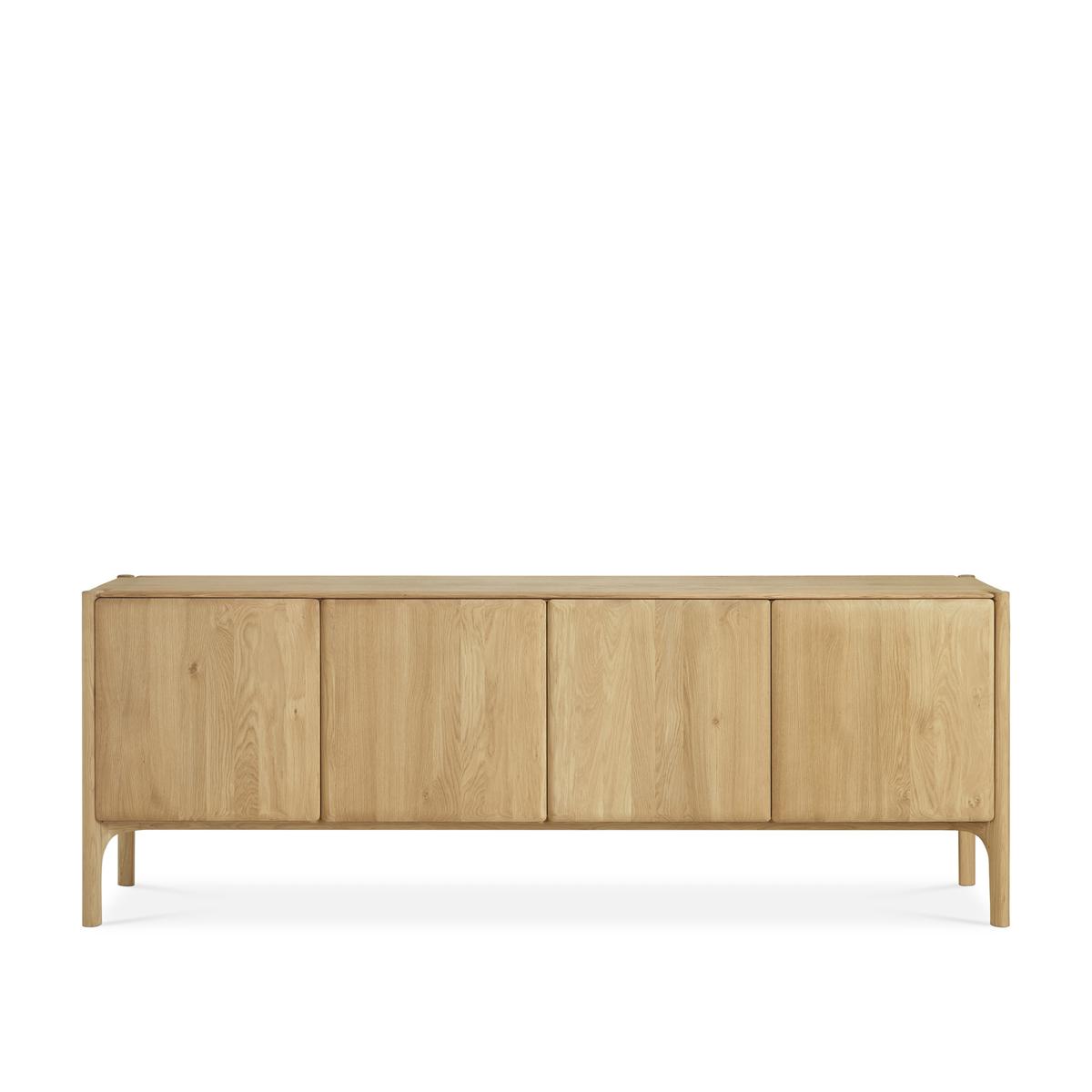 Ethnicraft - PI Sideboard - Oak - 4 Doors - Skänkar och sideboards - Alain Van Havre - Träfärgad - Glas/Trä