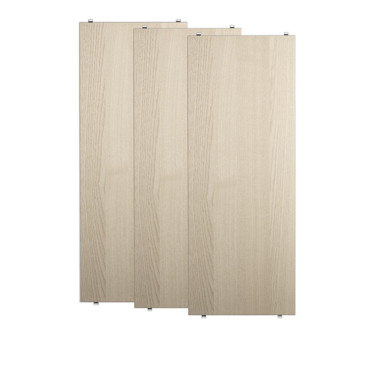 String - Hyllplan 78 x 30 cm 3-pack ask - Hyllsystem - Träfärgad - Trä