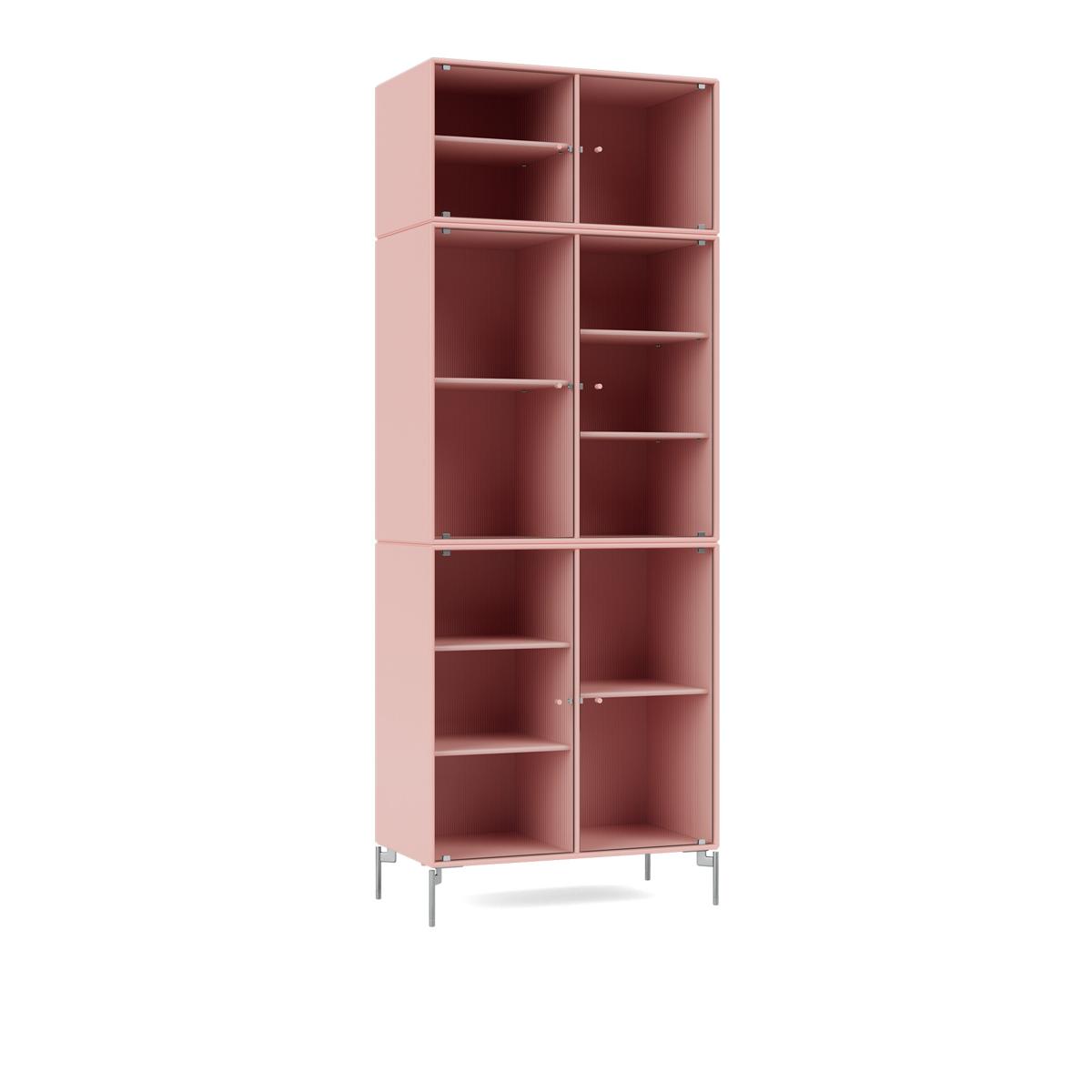 Montana - Ripple Iv – Vitrine Cabinet 167-Ruby Matt Chrome - Skåp och vitrinskåp - Peter J. Lassen - Rosa - Trä