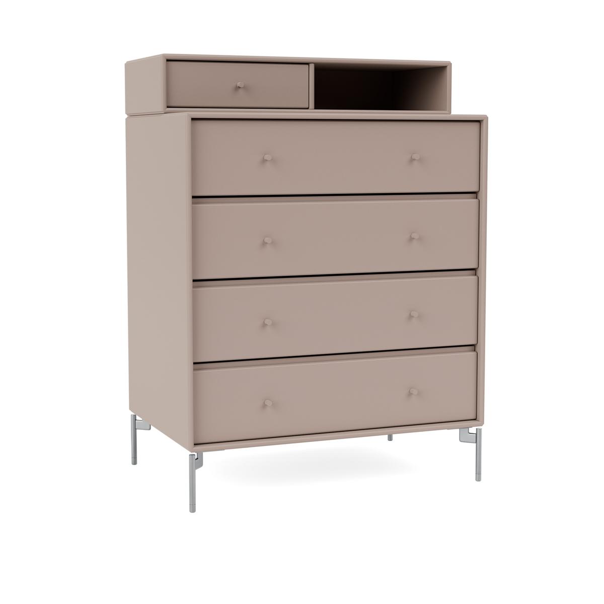 Montana - Keep Chest Of Drawers - Mushroom / Matt Chrome Legs - Byråer - Peter J. Lassen - Beige - Trä