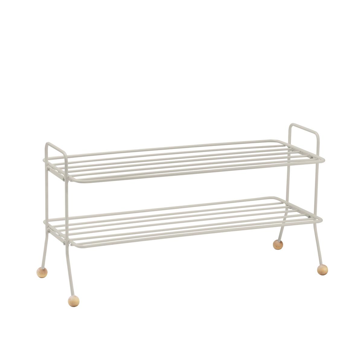 Maze Interior - Bill Shoe Shelf greige - Hatthyllor och skohyllor - Louise Hederström - Grå - Metall/Trä