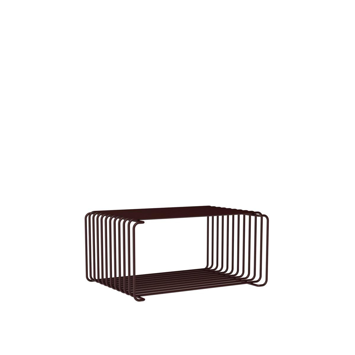 Montana - Panton Wire Half Height hylla, djup 25,7 cm - Black Red - Hyllor & Hyllsystem - Verner Panton - Svart - Metall