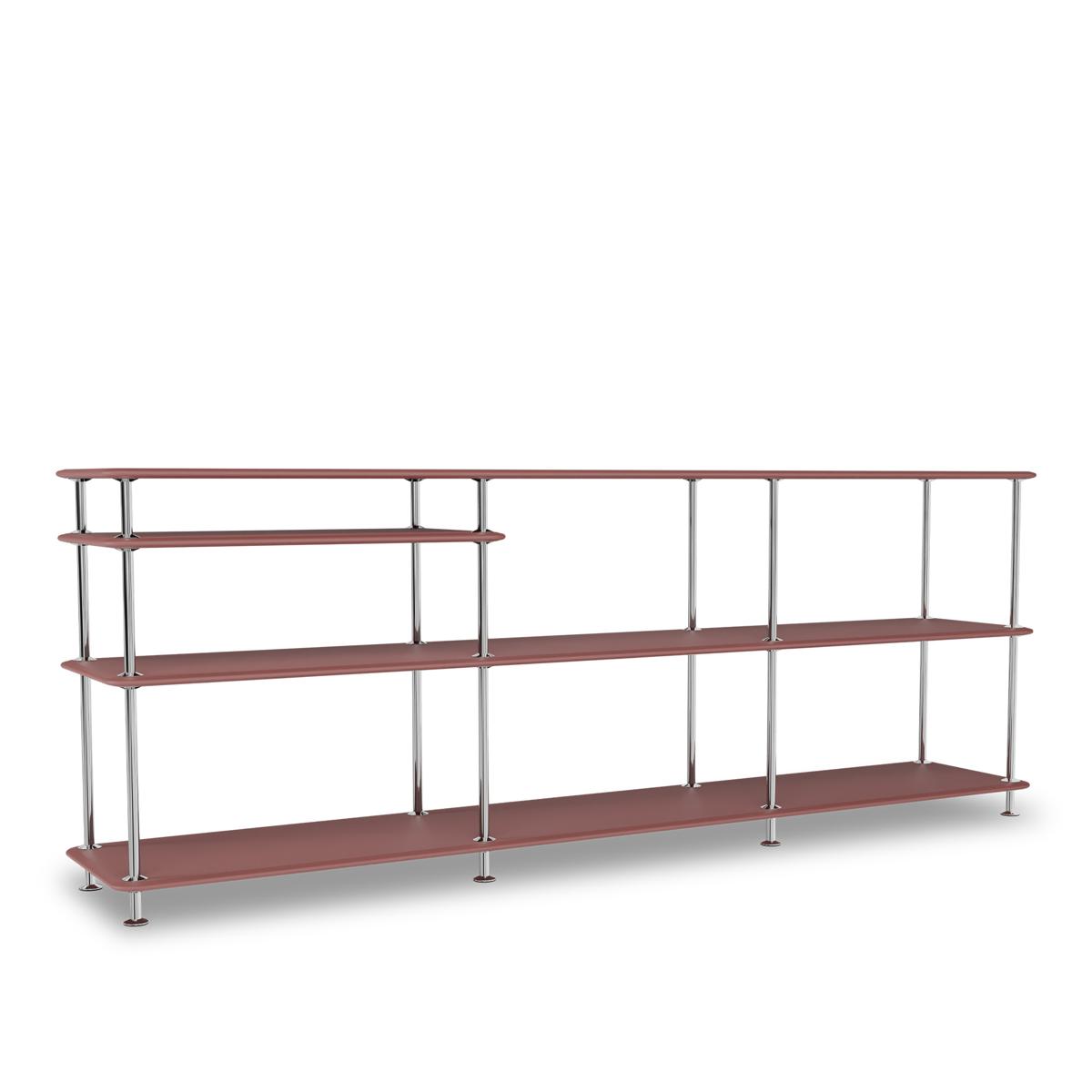 Montana - Montana Free 222100 231-Masalastructure 44C-Chrome - Hyllor & Hyllsystem - Jakob Wagner - Röd - Metall/Trä