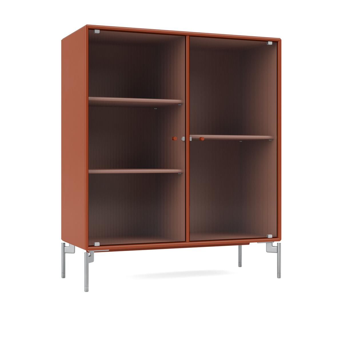 Montana - Ripple Ii – Vitrine Cabinet 162-Hokkaido Matt Chrome - Skåp och vitrinskåp - Peter J. Lassen - Röd - Trä