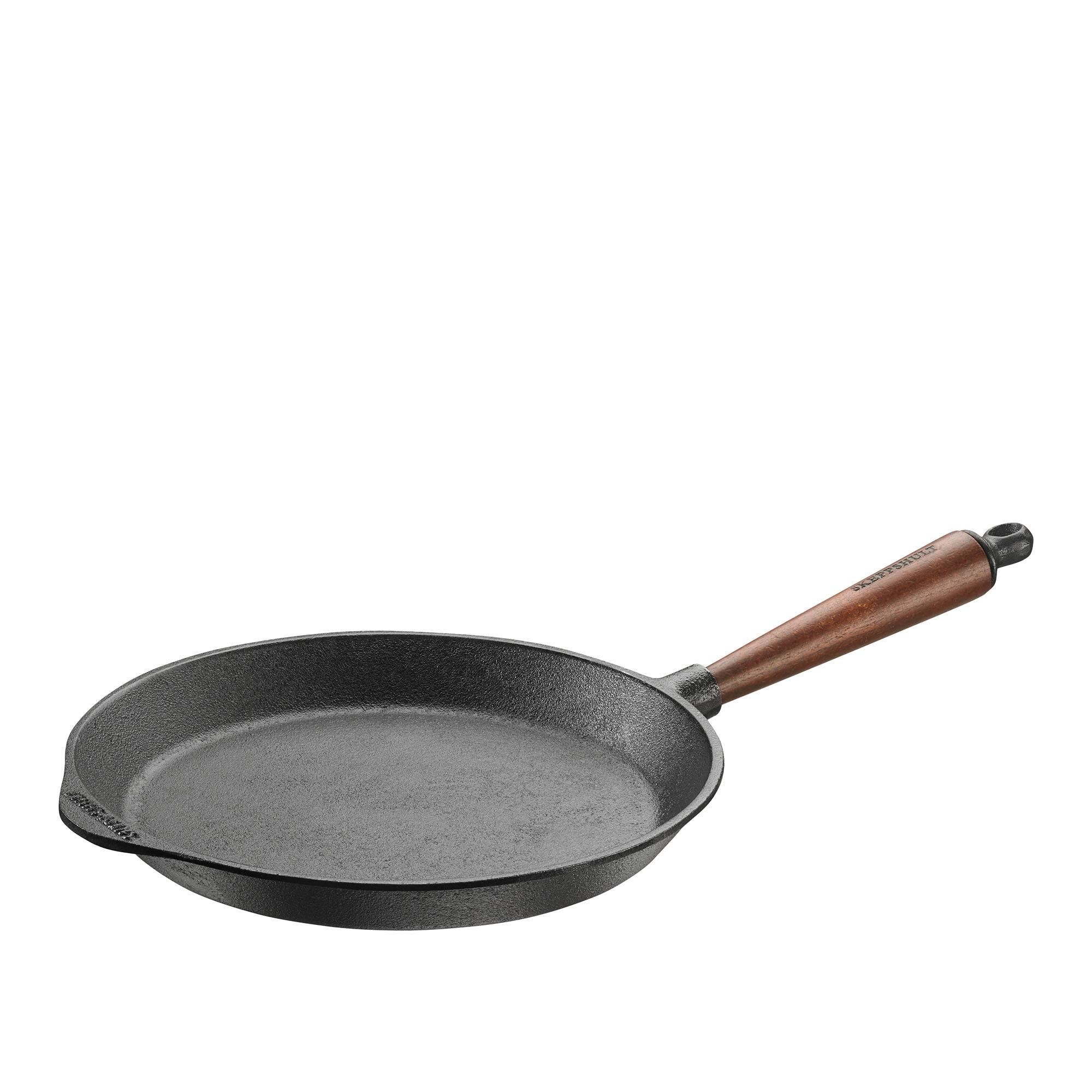 Skeppshult - Stekpanna 28 cm med Trähandtag - Stekpannor - Svart