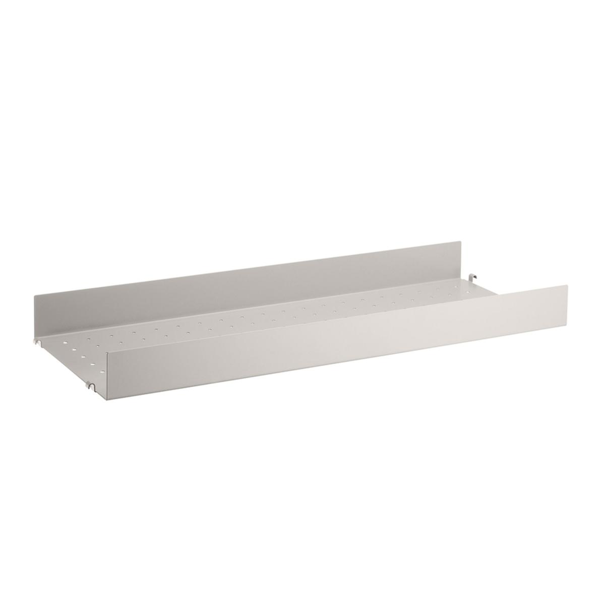 String - Metallhyllplan 78x30cm hög kant beige - Hyllsystem - Beige - Metall