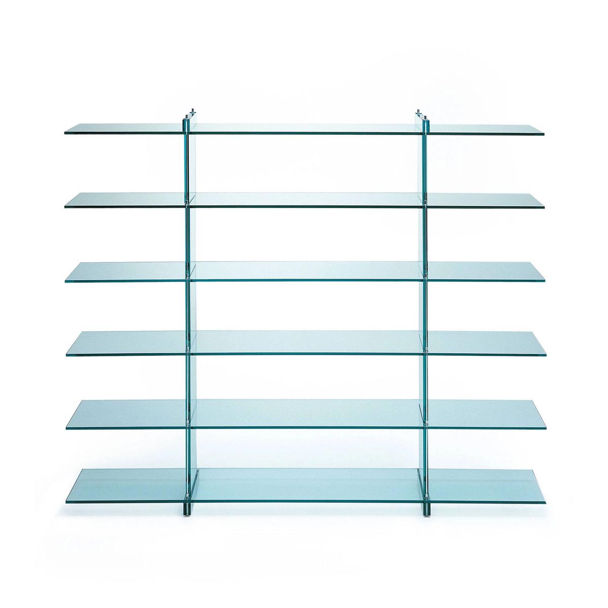 FontanaArte - Teso Bokhylla - Bokhyllor - Renzo Piano - Transparent - Glas/Metall