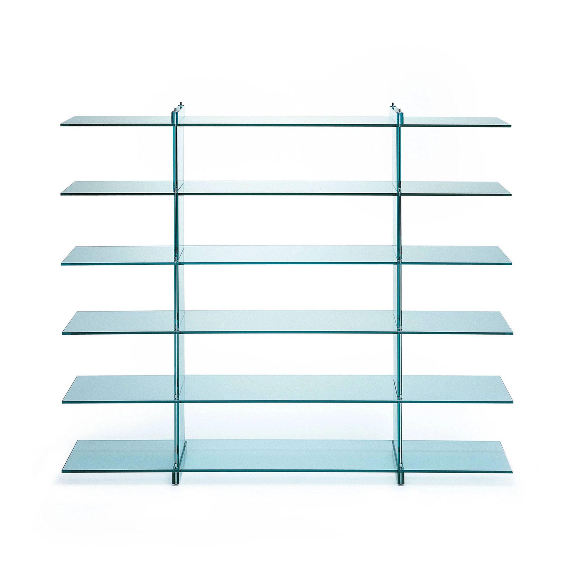 FontanaArte - Teso Bokhylla - Bokhyllor - Renzo Piano - Transparent - Glas/Metall
