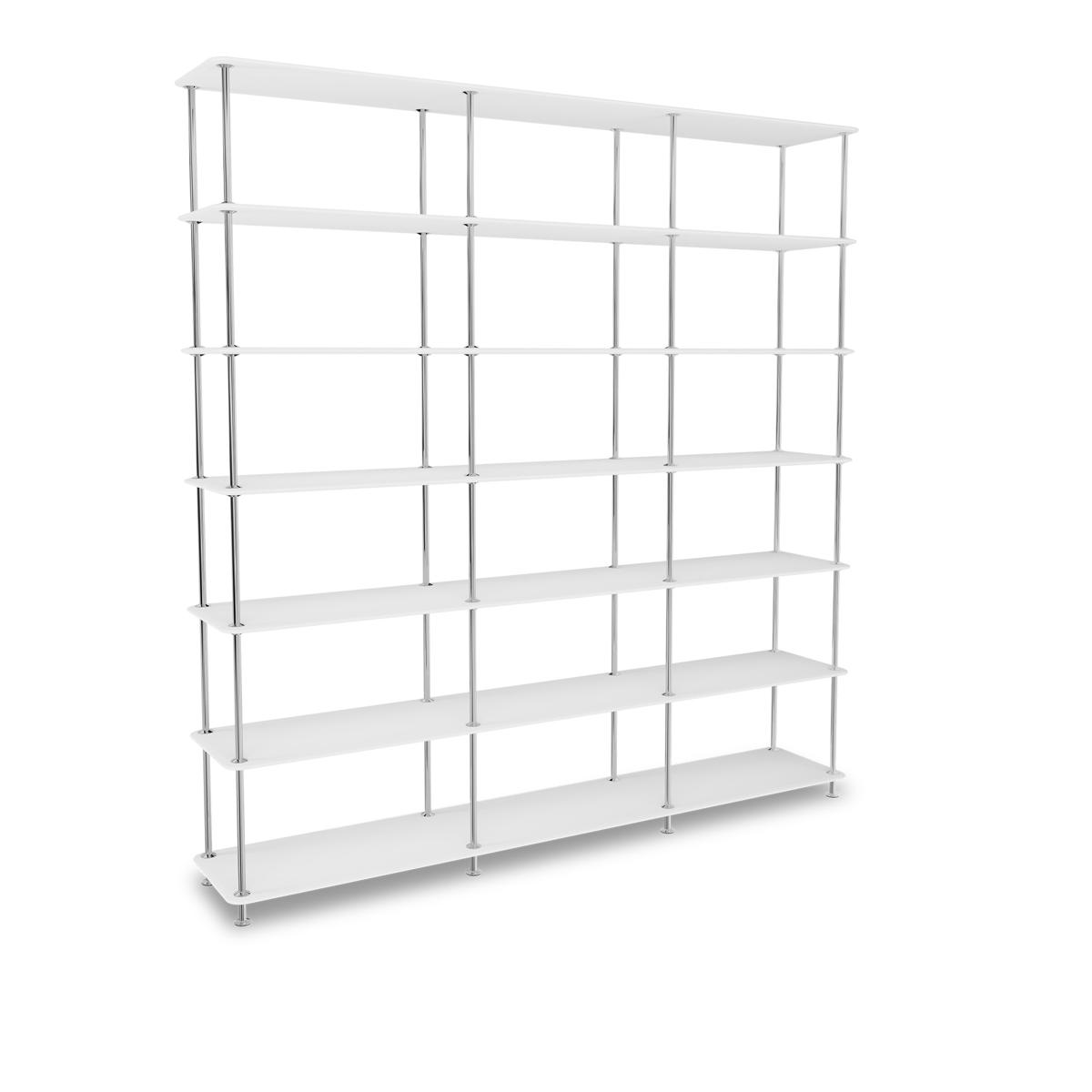Montana - Montana Free 666000 214-Newwhitestructure 44C-Chrome - Hyllor & Hyllsystem - Jakob Wagner - Vit - Metall/Trä