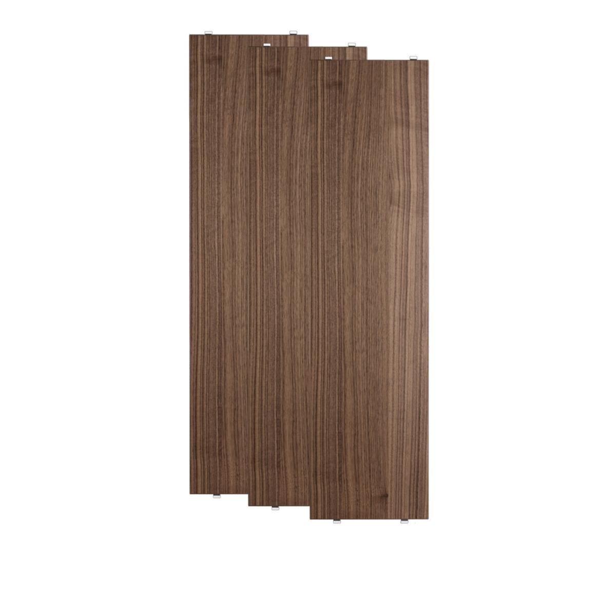 String - Hyllplan 78 x 20 cm 3-pack valnöt - Hyllsystem - Nils Strinning - Träfärgad - Trä
