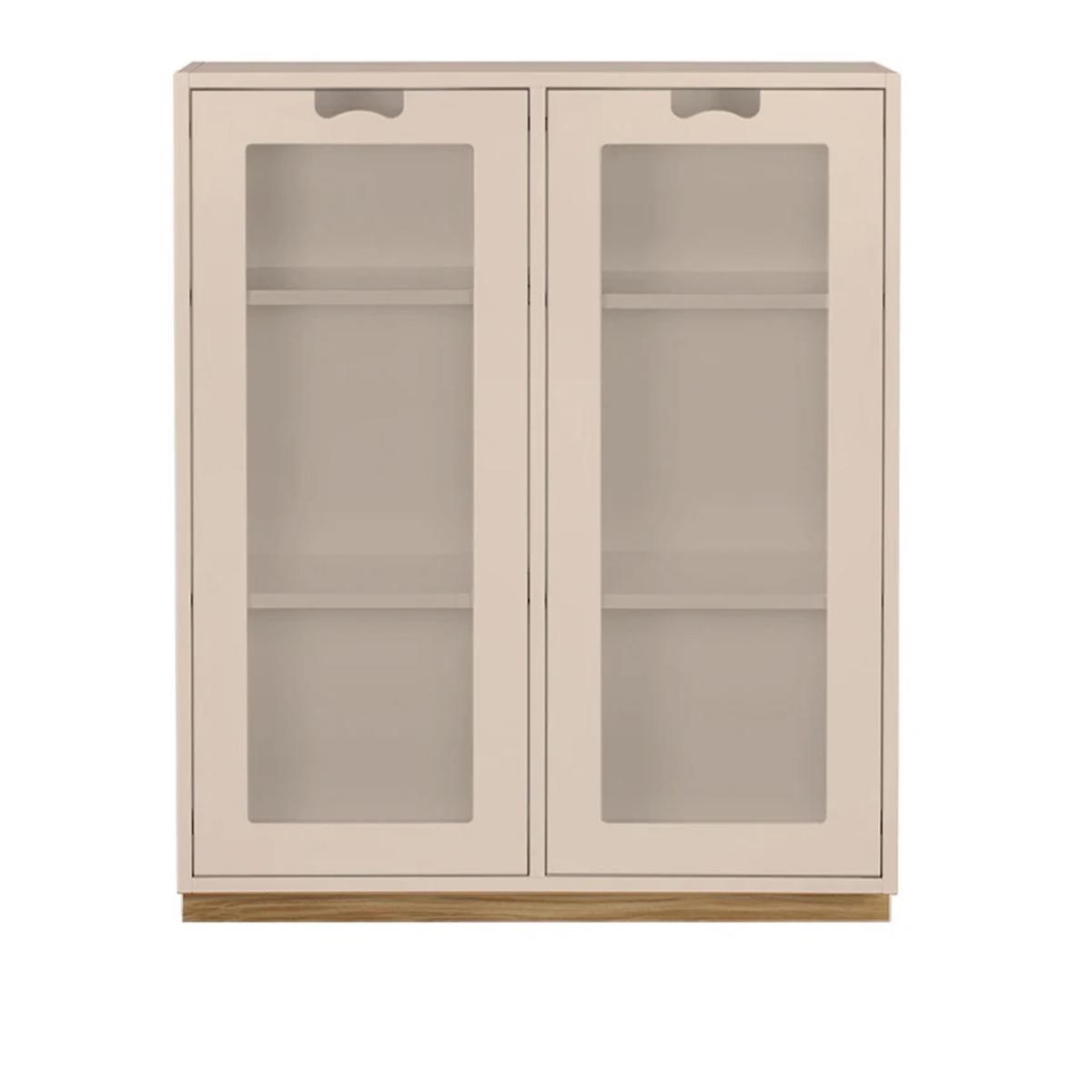 Asplund - Snow Cabinet E D30 Glass Doors - Rose, Ek Sockel - Skåp och vitrinskåp -  Thomas Sandell & Jonas Bohlin - Beige - Trä