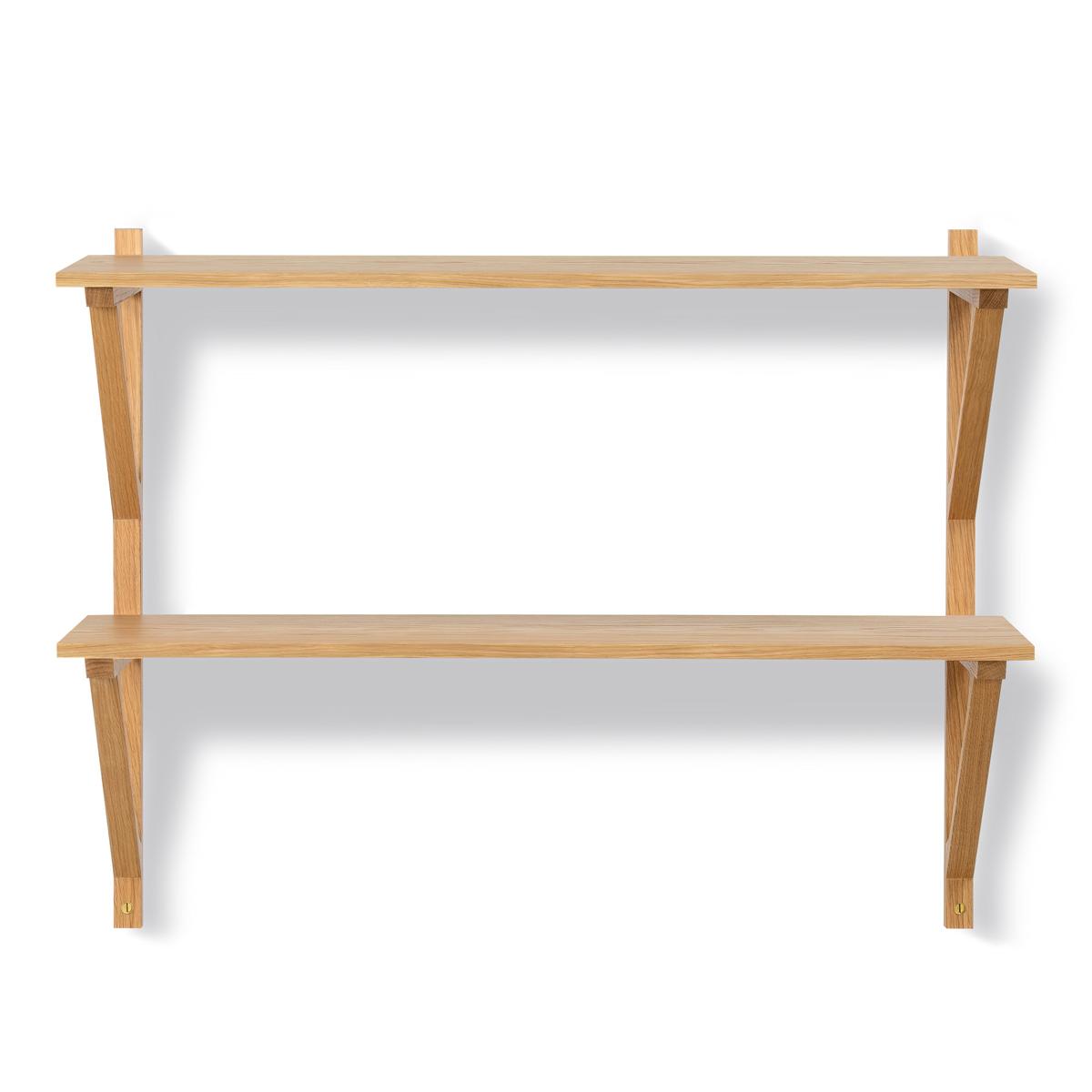 Fredericia Furniture - BM29 Shelf - 1 compartment - 2 shelves - DxWxH: 26x78x61 cm - Oak lacquer - Vägghyllor - Børge Mogensen - Träfärgad - Trä