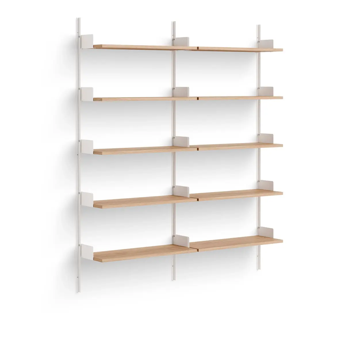 New Works - New Works Library Shelf 190 Oak/White - Hyllor - Knut Bendik Humlevik - Träfärgad,Vit