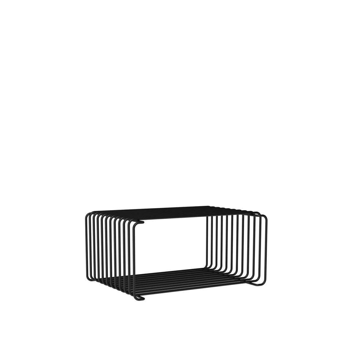 Montana - Panton Wire Half Height hylla, djup 25,7 cm - Black - Hyllor & Hyllsystem - Verner Panton - Svart - Metall