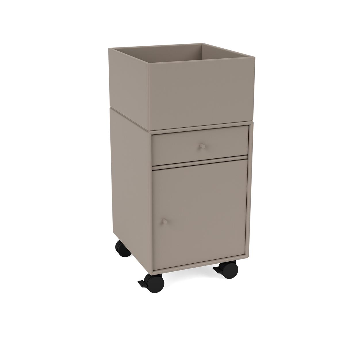 Montana - Runner Office Unit On Castors 141-Truffle 05 Castors CR70 Black - Hurtsar - Peter J. Lassen - Beige - Trä