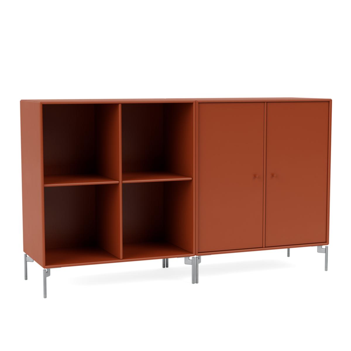 Montana - Pair Classic Sideboard 162-Hokkaido Matt Chrome - Skänkar och sideboards - Peter J. Lassen - Röd - Trä