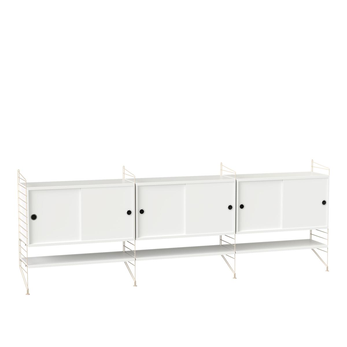 String - Vardagsrum Hyllsystem F Vit / Beige - Vit
