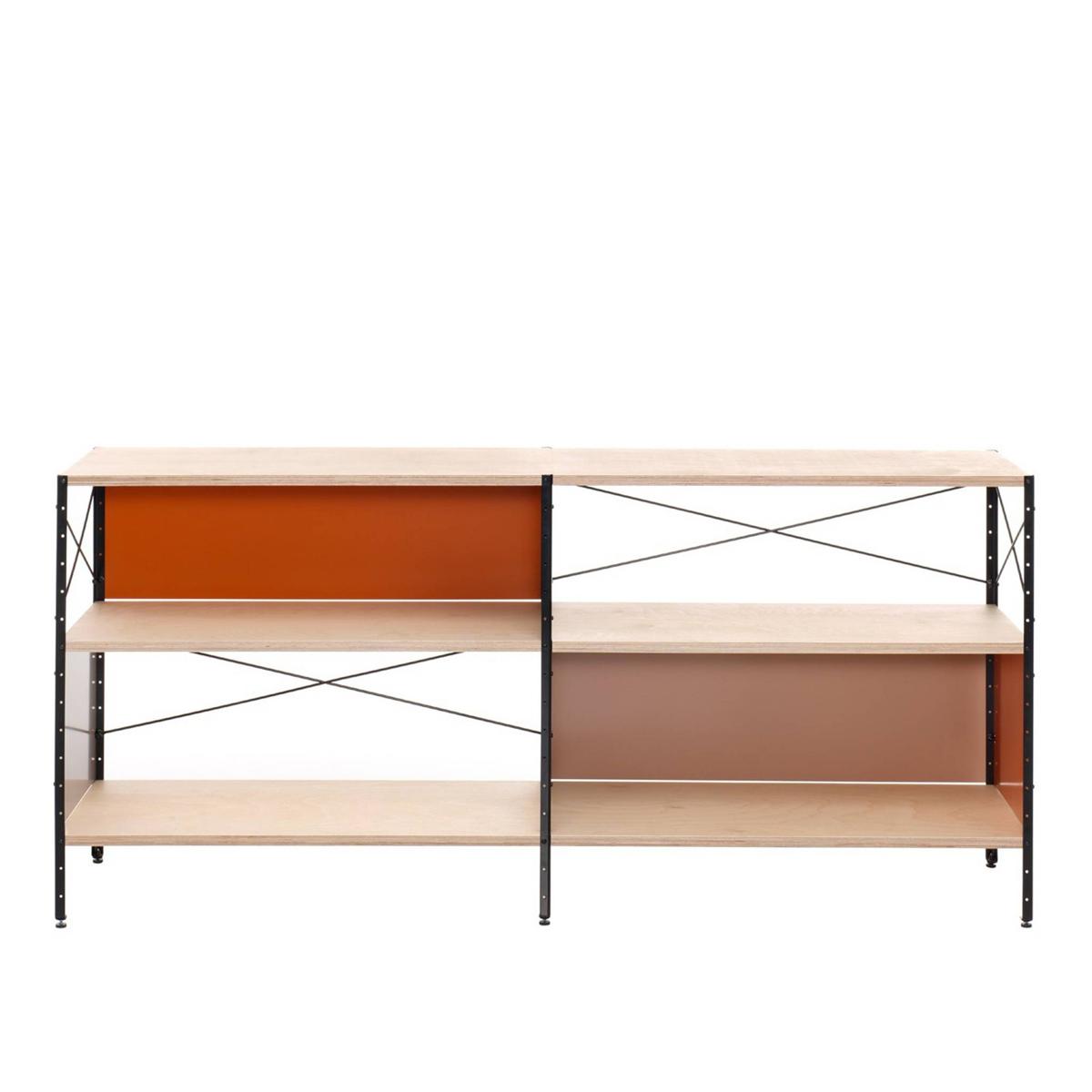Vitra - Eames Storage Unit ESU hylla 2 hyllplan - Hyllor - Brun - Metall/Trä