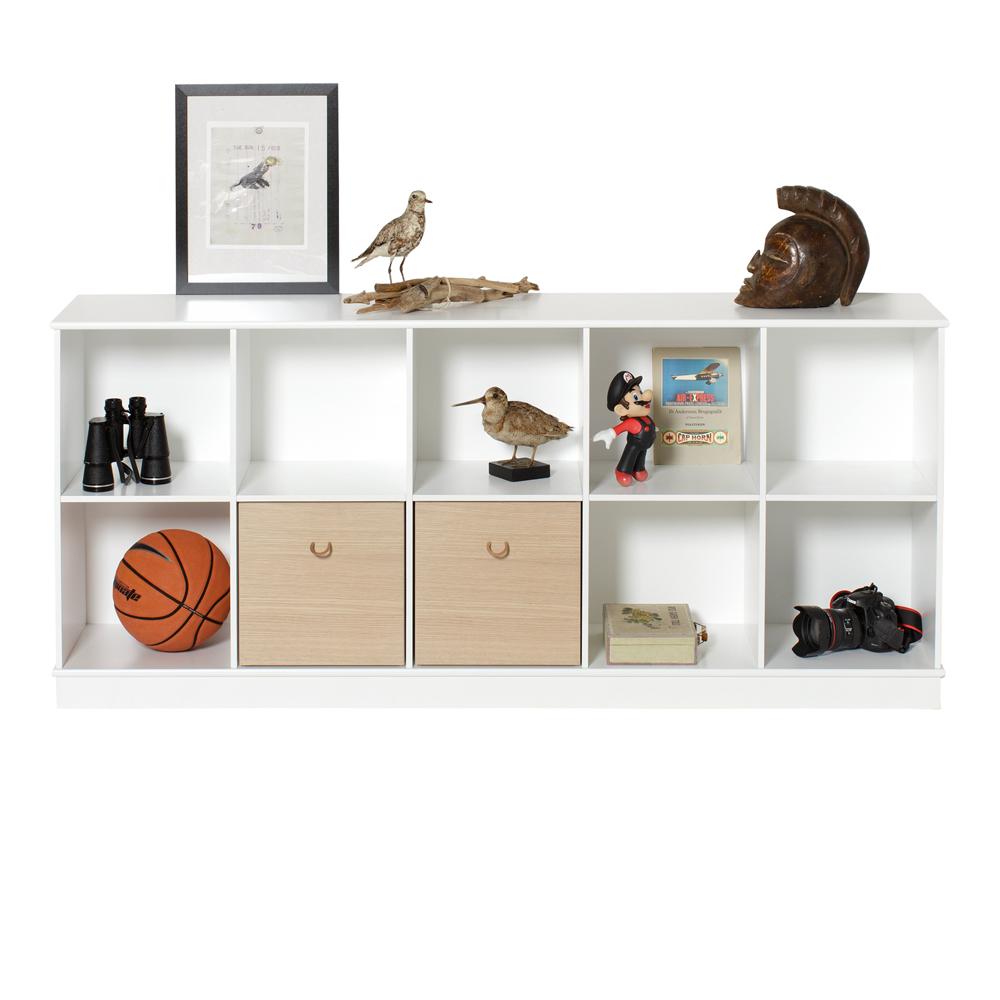 Oliver Furniture - Wood Förvaringshylla Horisontell 5x2 m. Sockel - Hyllor - Søren Rørbæk - Vit