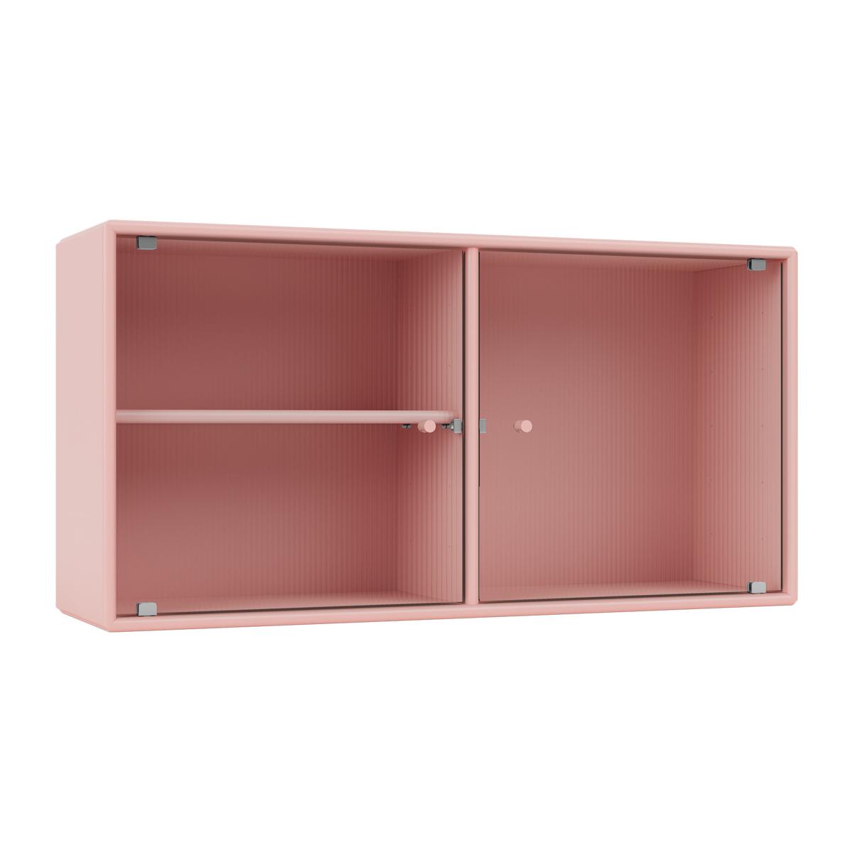 Montana - Ripple I Vitrine Cabinet 167-Ruby 04 Suspension Rails - Skåp och vitrinskåp - Peter J. Lassen - Rosa - Glas/Trä