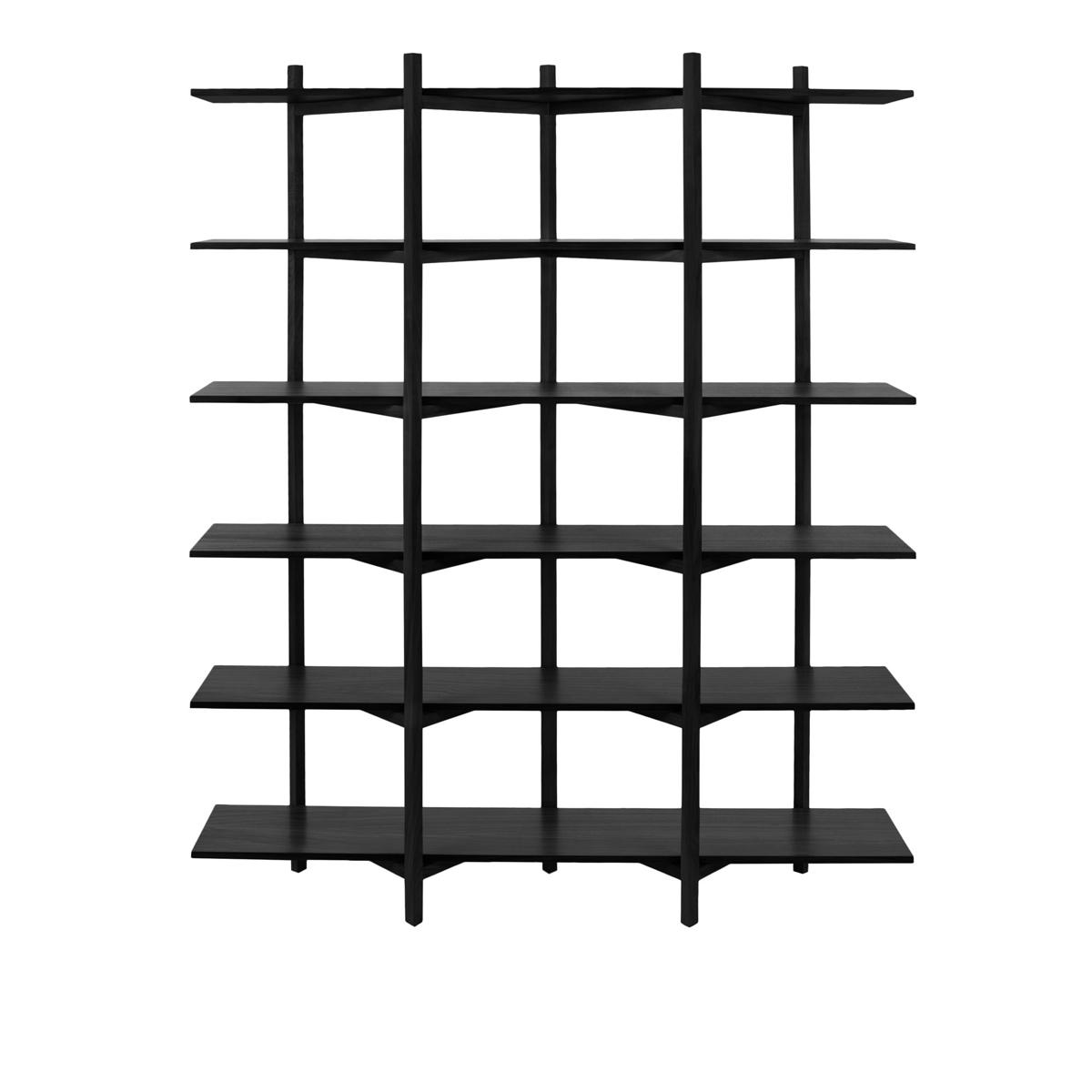 HEM - Zig Zag Shelf High - Black - Hyllor - Studio deFORM - Svart - Trä