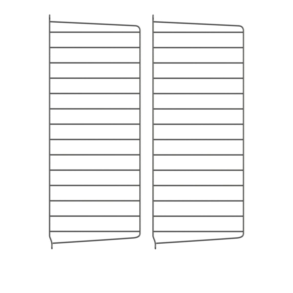 String - Väggavel 75 x 30 cm 2-pack mörkgrå - Hyllsystem