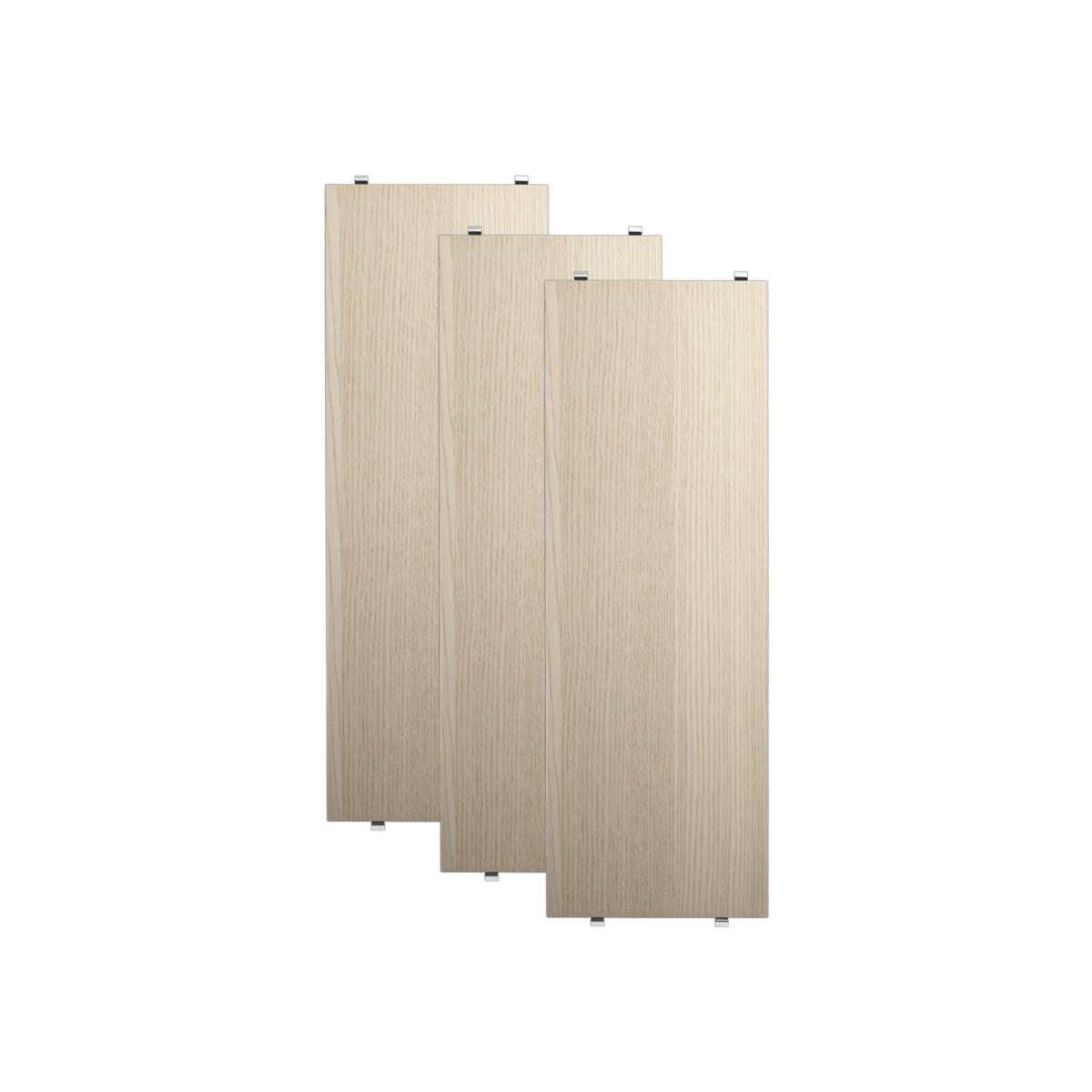 String - Hyllplan 58 x 20 cm 3-pack ask - Hyllsystem - Nils Strinning - Träfärgad - Trä