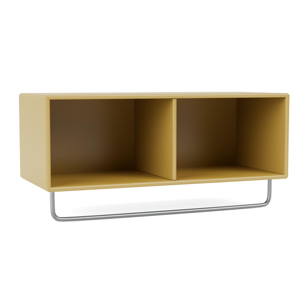 Montana - Coat Shelf With Clothes Rack 157-Cumin 04 Suspension Rails - Hatthyllor och skohyllor - Peter J. Lassen - Gul - Trä