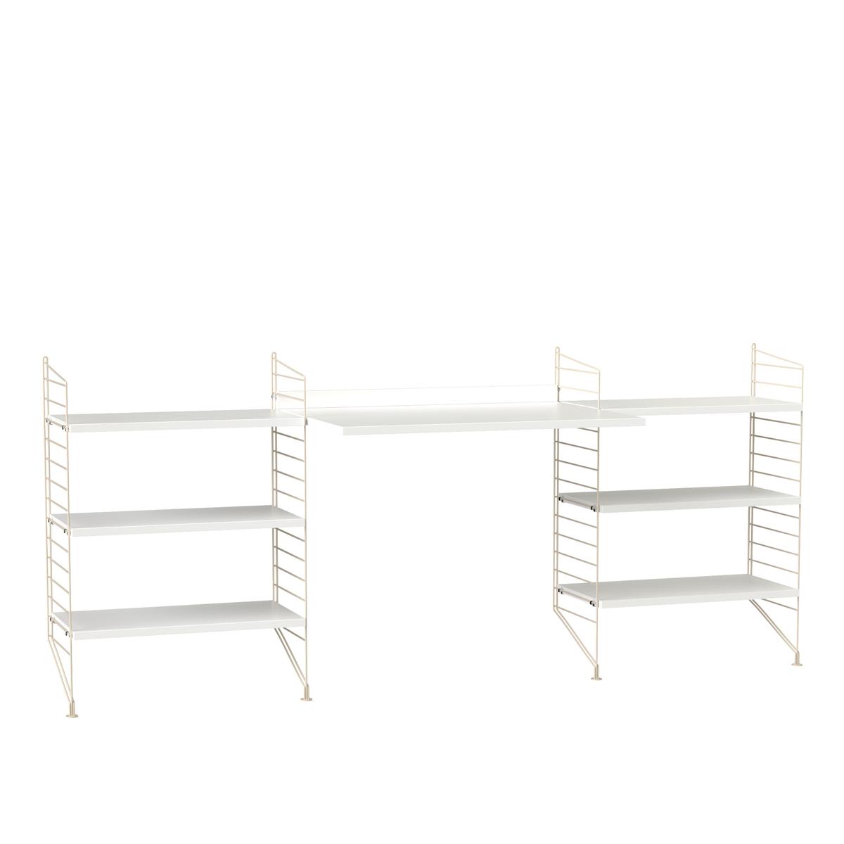 String - Kontor Hyllsystem D Vit / Beige - Vit