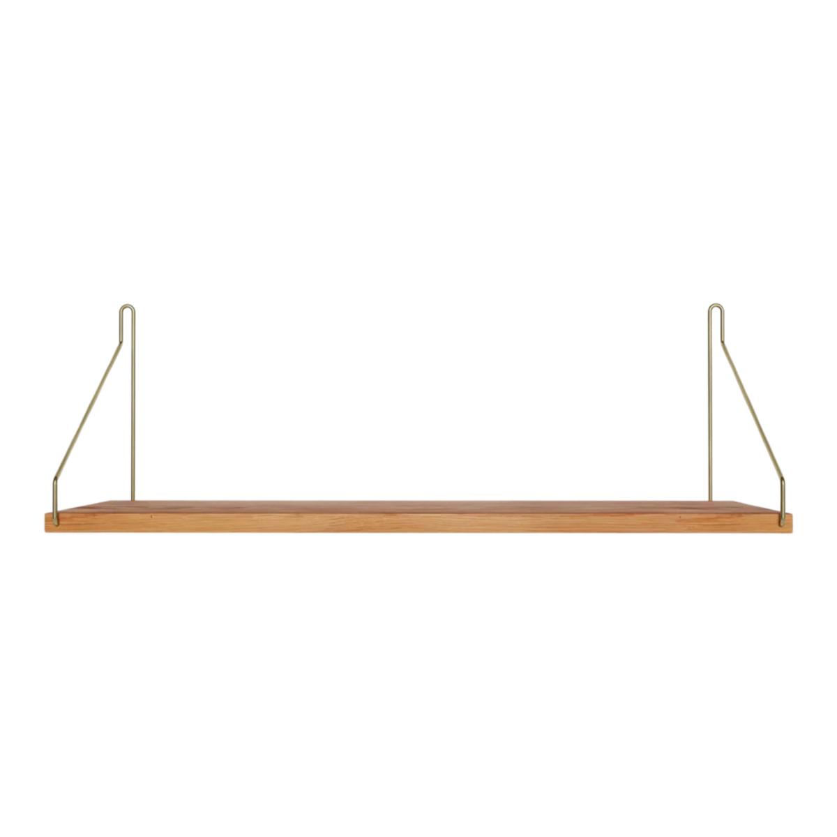 Frama - Single Shelf vägghylla Natural Oak / Brass D20 W60 - Kim Richardt - Beige - Trä