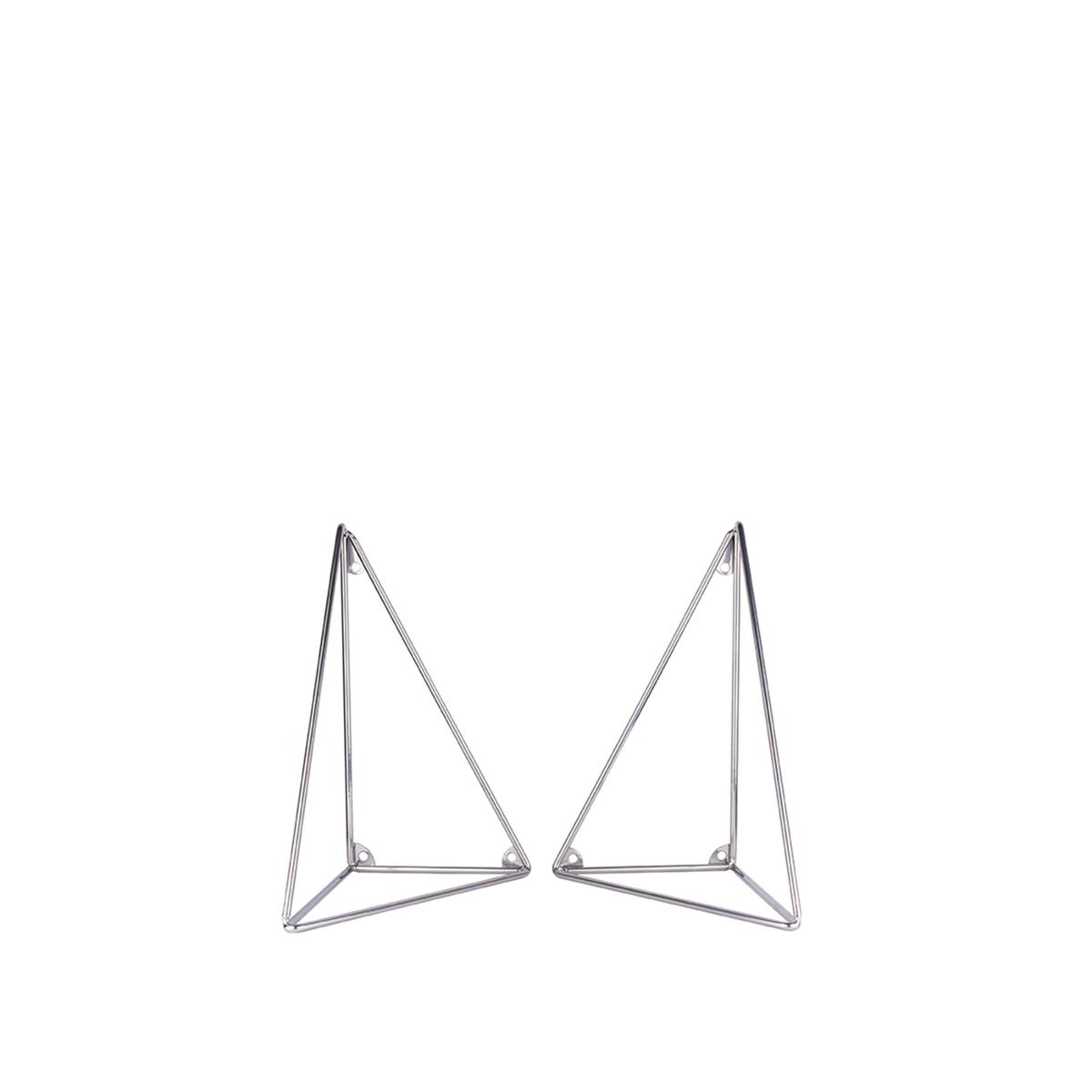 Maze Interior - Pythagoras Brackets Pair, Chrome - Hyllor & Hyllsystem - Gustav Rosén - Vit
