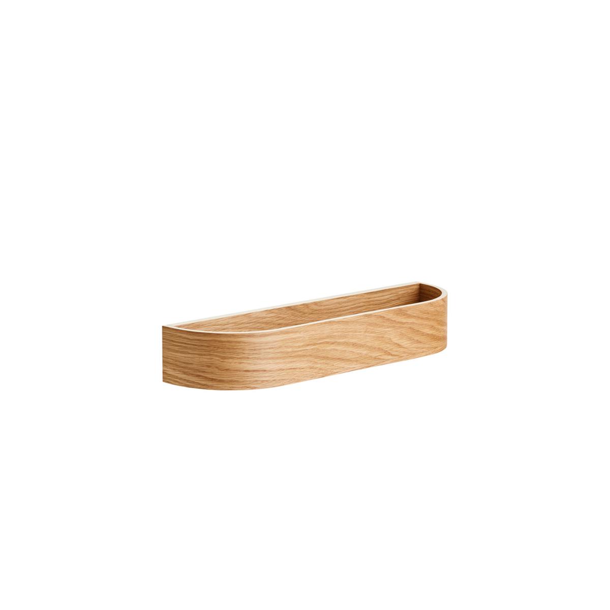 Audo Copenhagen - Epoch Shelf Natural Oak/Fog 50 cm - Vägghyllor - Nina Bruun - Träfärgad - Trä