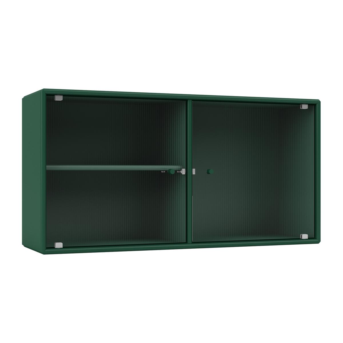 Montana - Ripple I Vitrine Cabinet 136-Pine 04 Suspension Rails - Skåp och vitrinskåp - Peter J. Lassen - Grön - Glas/Trä