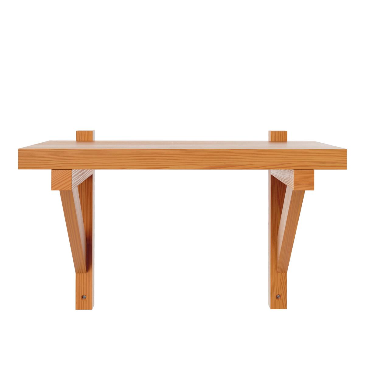 Frama - Bracket Shelf – Warm Brown Pine – Small - Vägghyllor - Fredrik Gustav - Brun - Trä