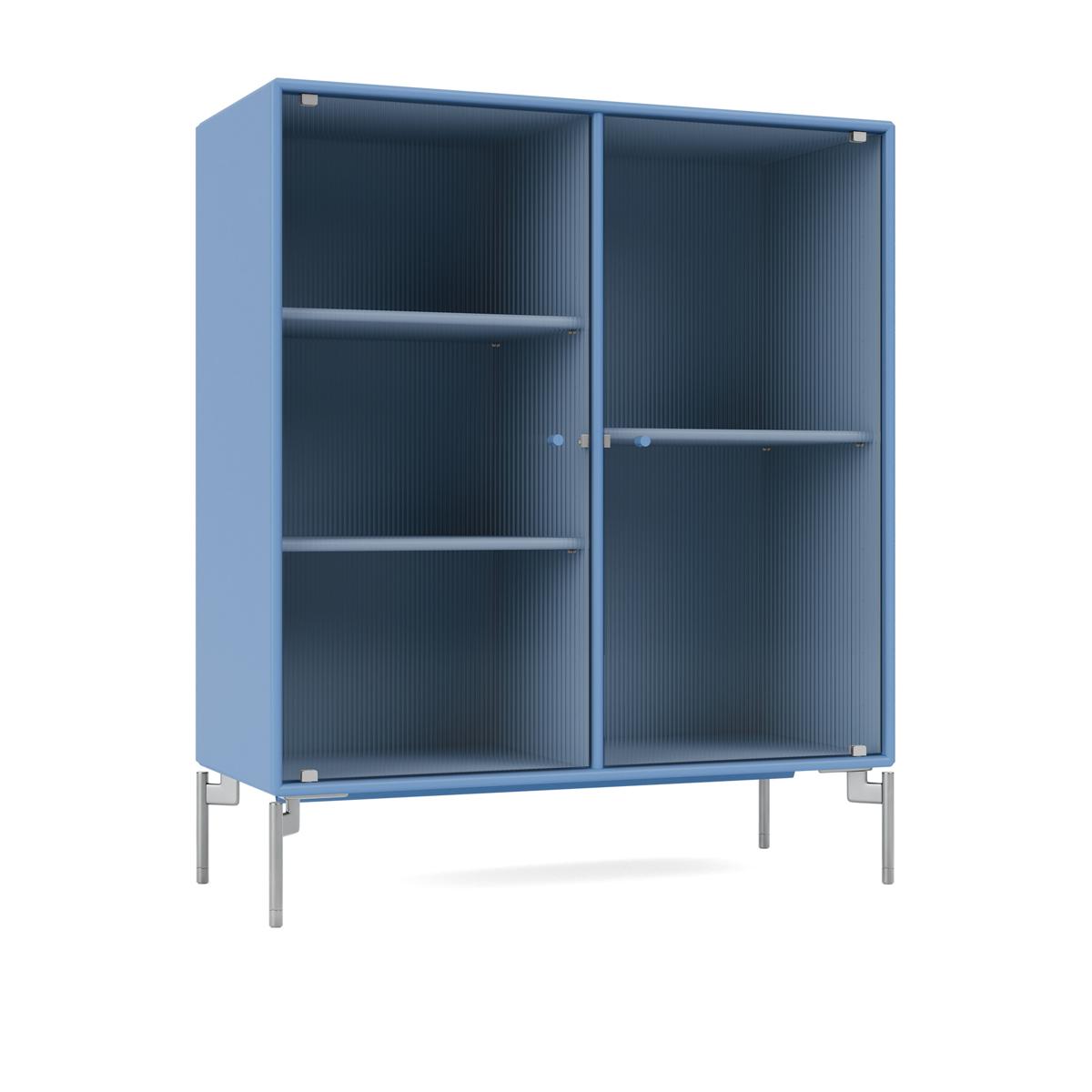 Montana - Ripple Ii – Vitrine Cabinet 154-Azure Matt Chrome - Skåp och vitrinskåp - Peter J. Lassen - Blå - Trä