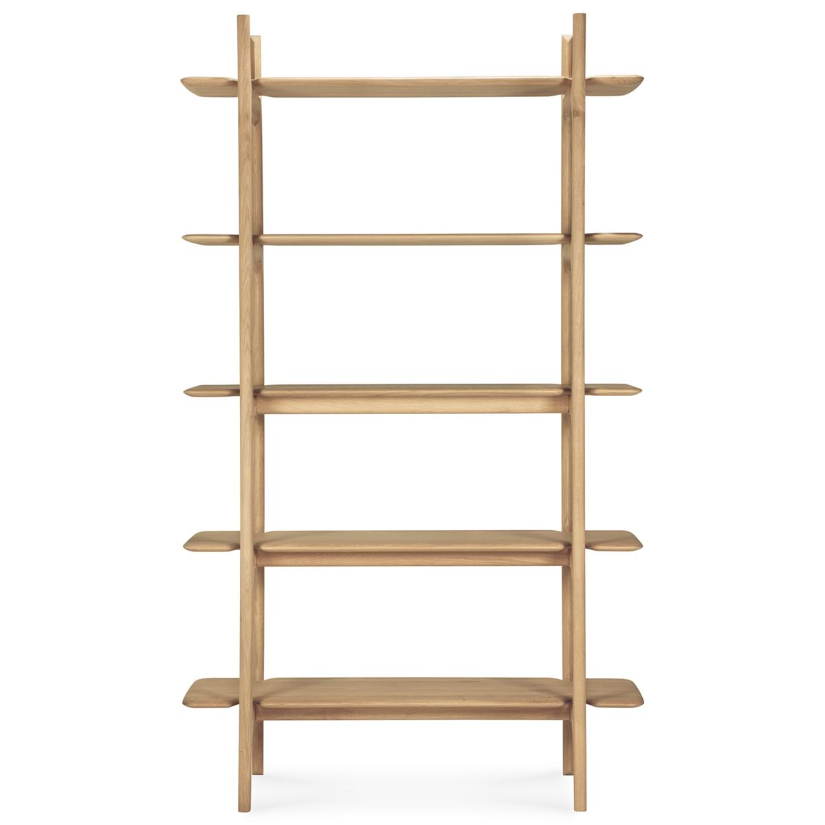 Ethnicraft - PI Rack - Oak - 5 Shelves 39 x 110 cm - Hyllor - Alain Van Havre - Träfärgad - Trä