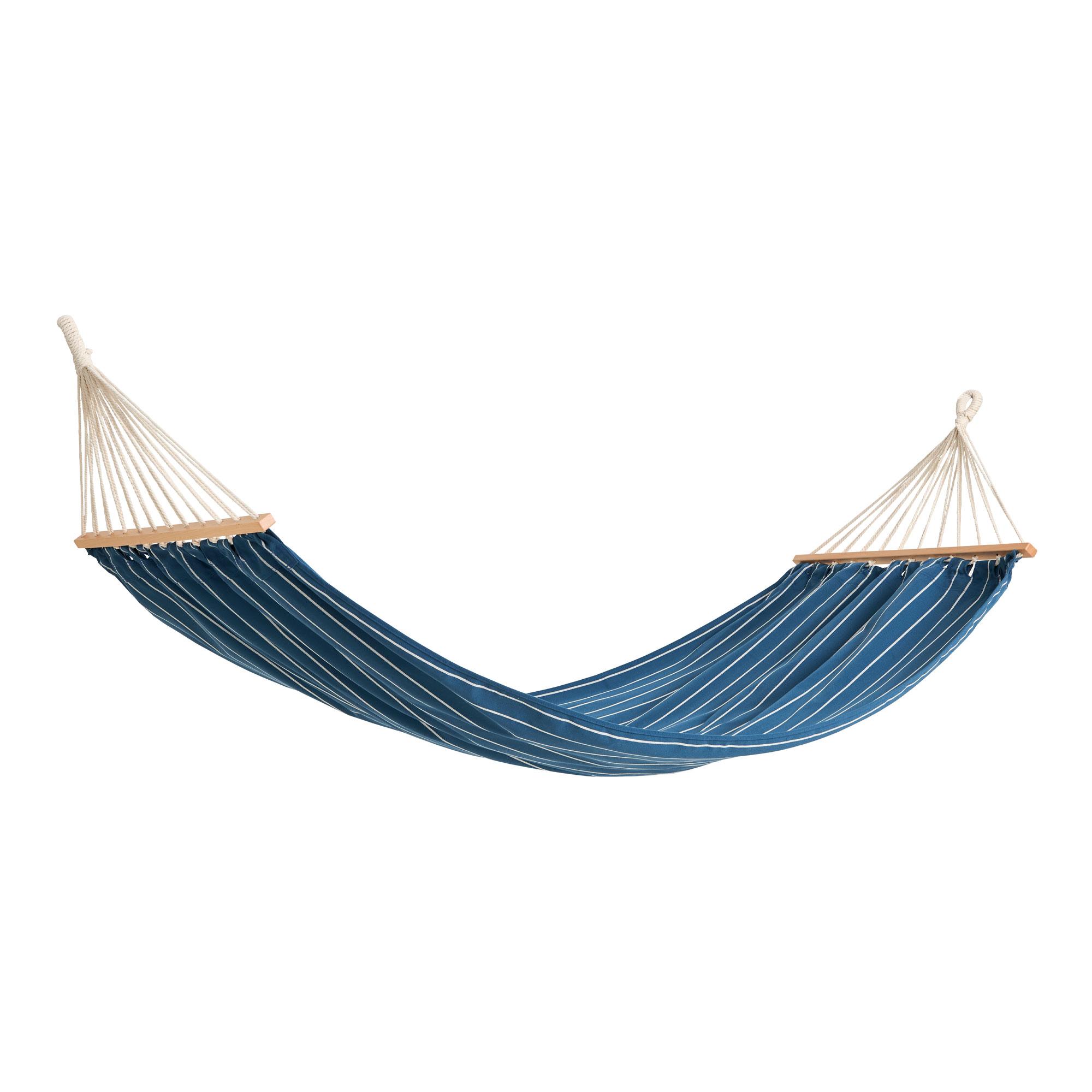 HAY - Outdoor Market Hammock blue with beige stripe - Hängmattor - Jasper Morrison - Blå - Plast