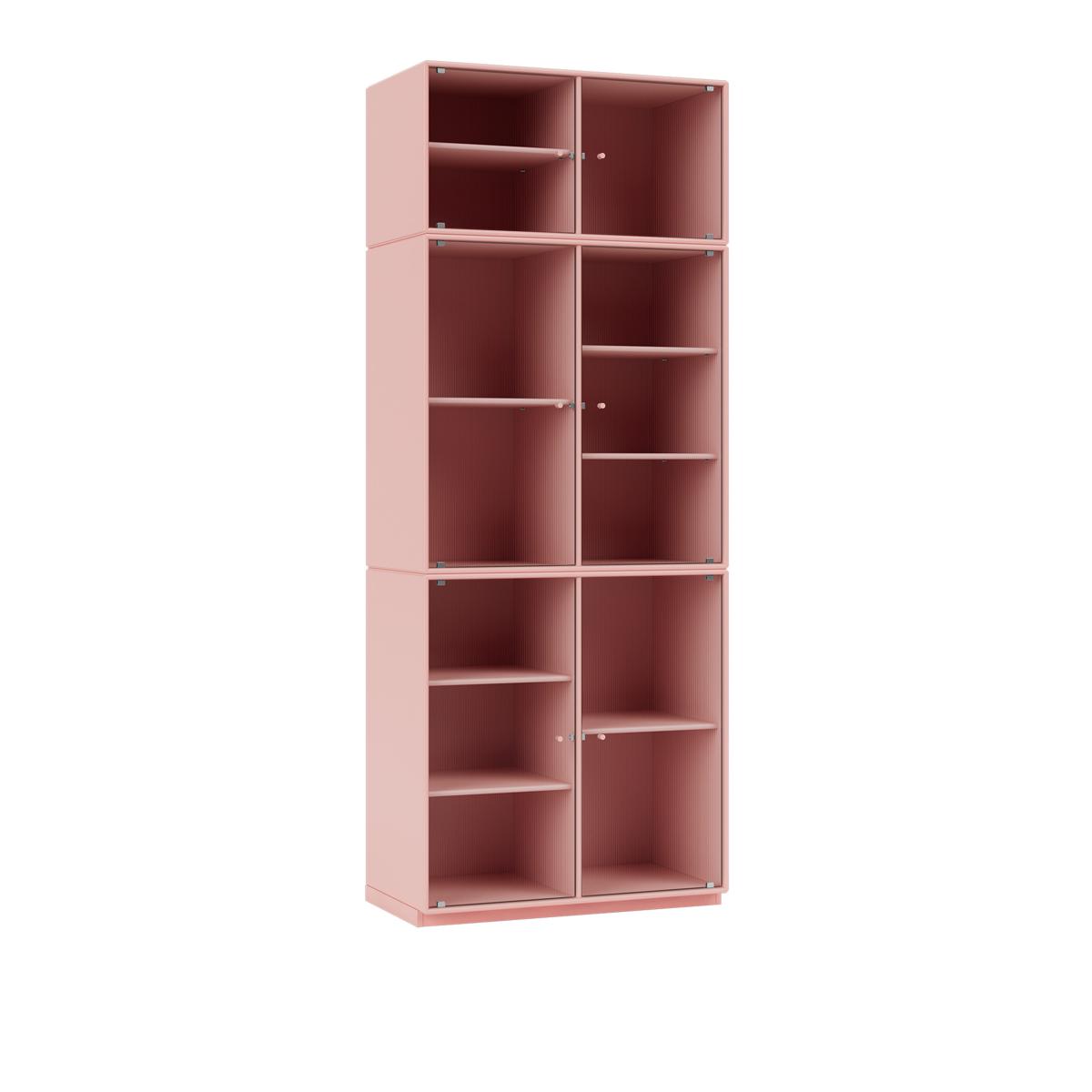 Montana - Ripple Iv – Vitrine Cabinet 167-Ruby 06 Plinth 3 cm - Skåp och vitrinskåp - Peter J. Lassen - Rosa - Trä