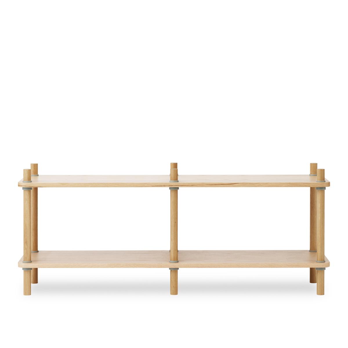 Normann Copenhagen - Jam Bookcase 6 poles Oak/Grey - Hyllor & Hyllsystem - Rudolph Schelling Webermann - Grå - Trä/Plast