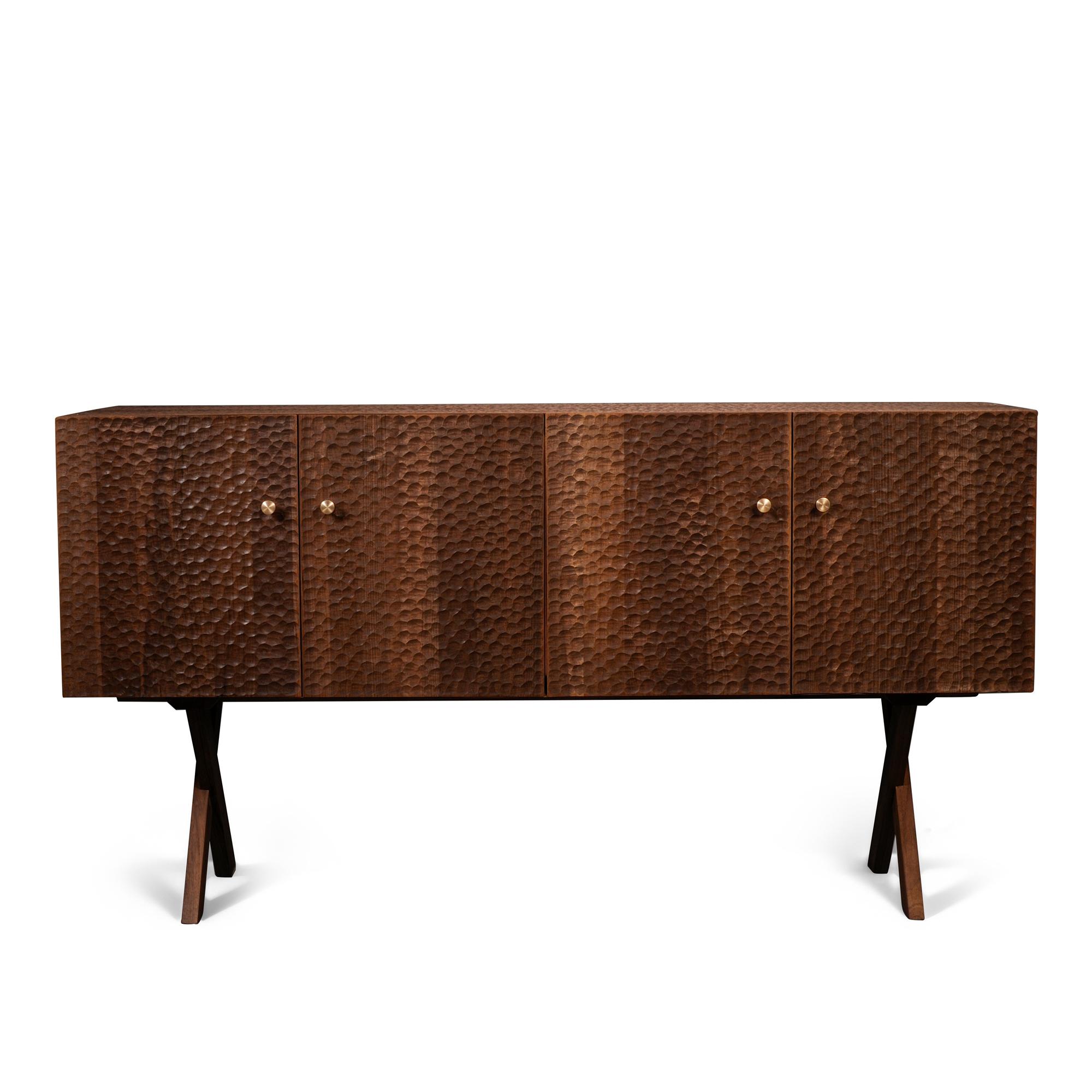 Zanat - Touch Sideboard, 4 doors/Massivt trä, Vitoljad ek 172 cm - Skänkar och sideboards - Studioilse - Träfärgad - Trä