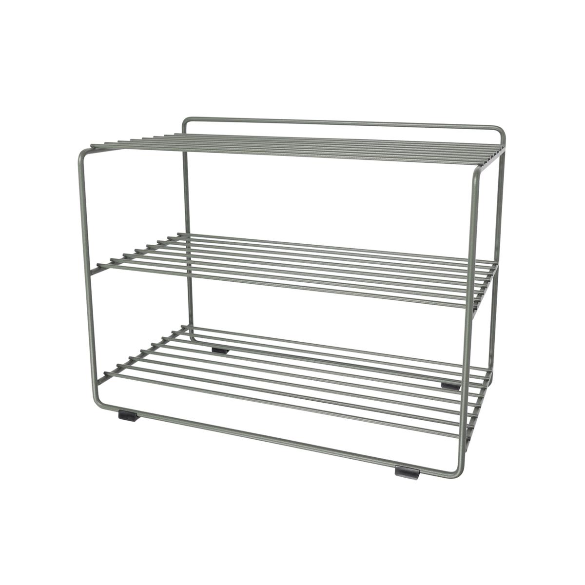 Maze Interior - Downtown Shoe Shelf Green / Grey - Hatthyllor och skohyllor - Louise Hederström - Svart - Metall