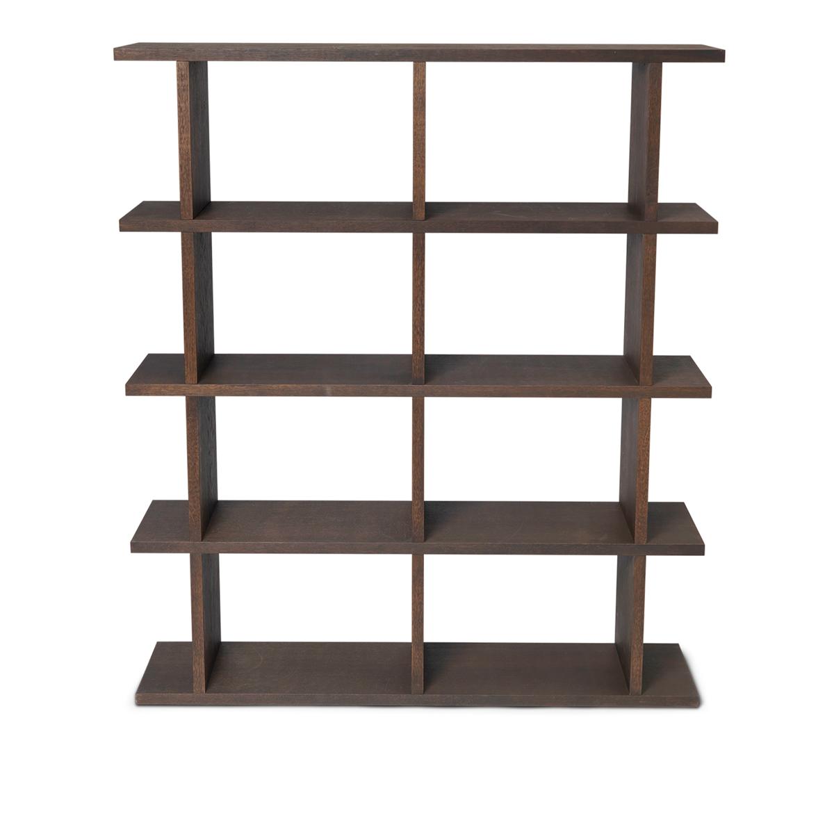 Ferm Living - Kona bokhylla 2x4 dark stained - Hyllor & Hyllsystem - Träfärgad - Trä