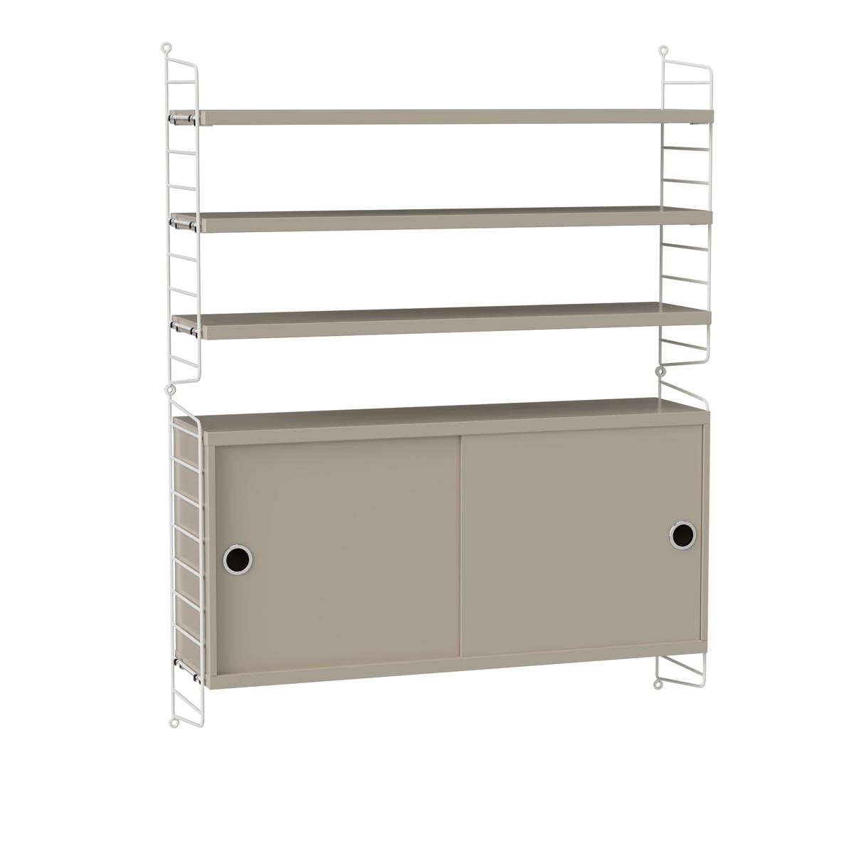 String - Vardagsrum Hyllsystem I Beige / Vit - Hyllor och hyllsystem - Beige