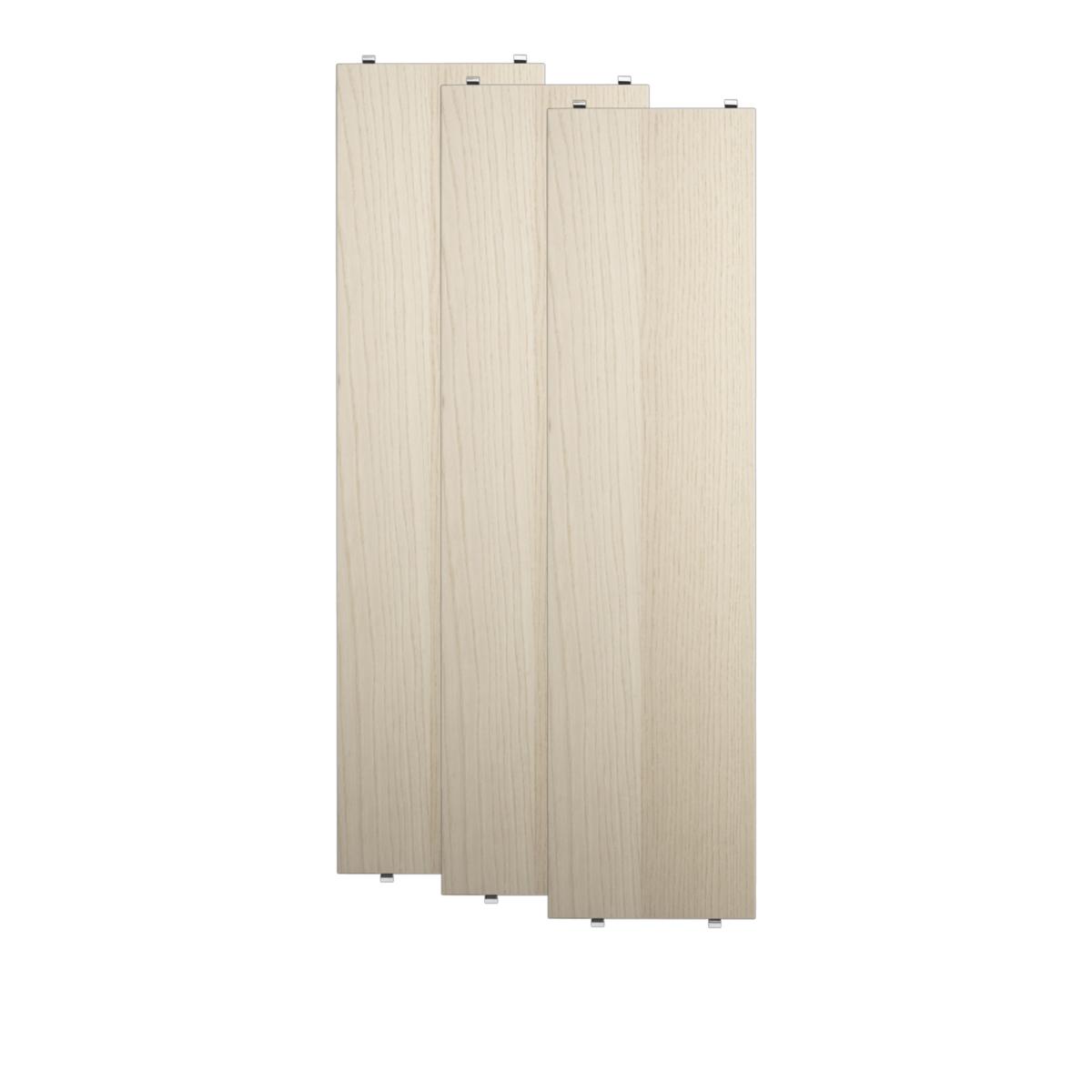 String - Hyllplan 78 x 20 cm 3-pack ask - Hyllsystem - Nils Strinning - Träfärgad - Trä