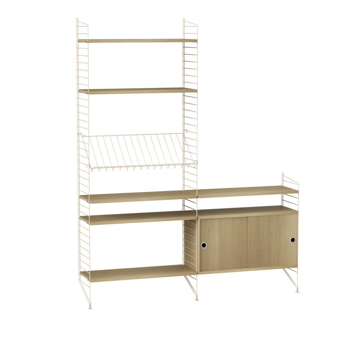 String - Vardagsrum Hyllsystem K Ek / Beige - Träfärgad