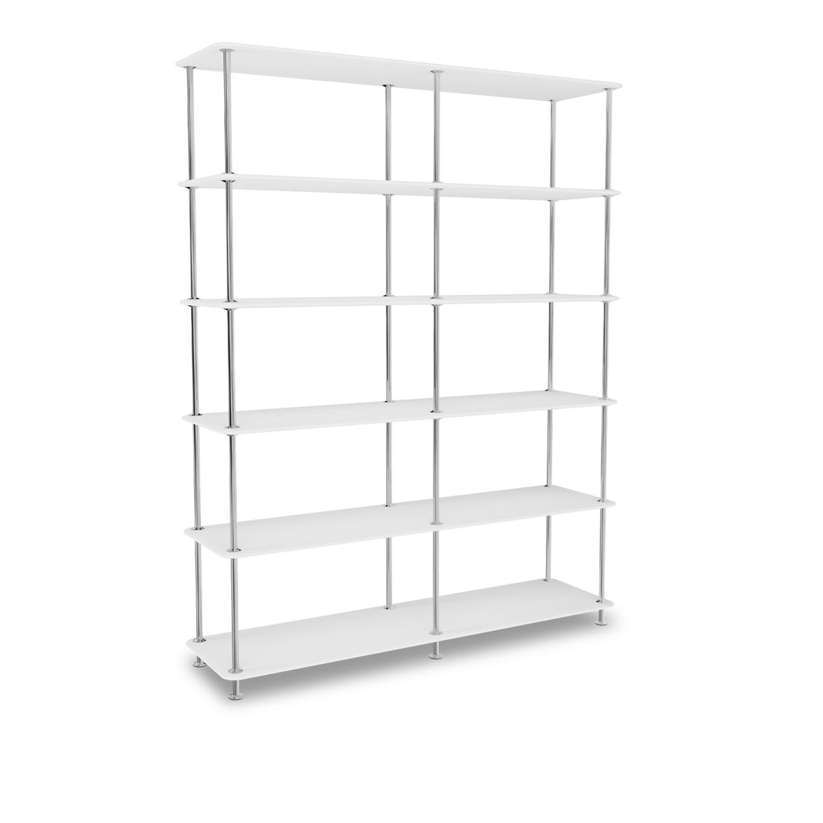 Montana - Montana Free 550000 214-Newwhitestructure 44C-Chrome - Hyllor & Hyllsystem - Jakob Wagner - Vit - Metall/Trä