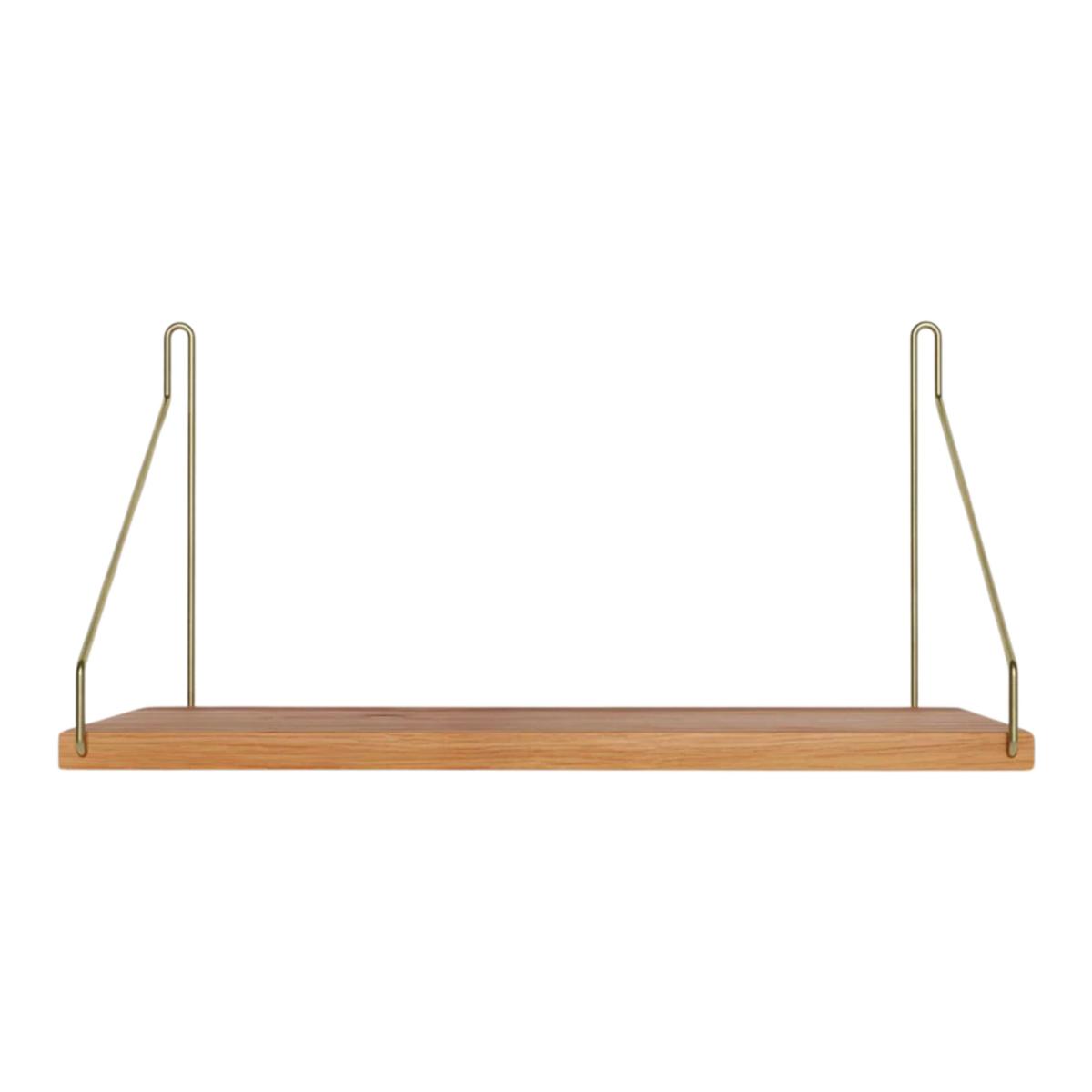 Frama - Single Shelf vägghylla Natural Oak / Brass D20 W40 - Kim Richardt - Beige - Trä
