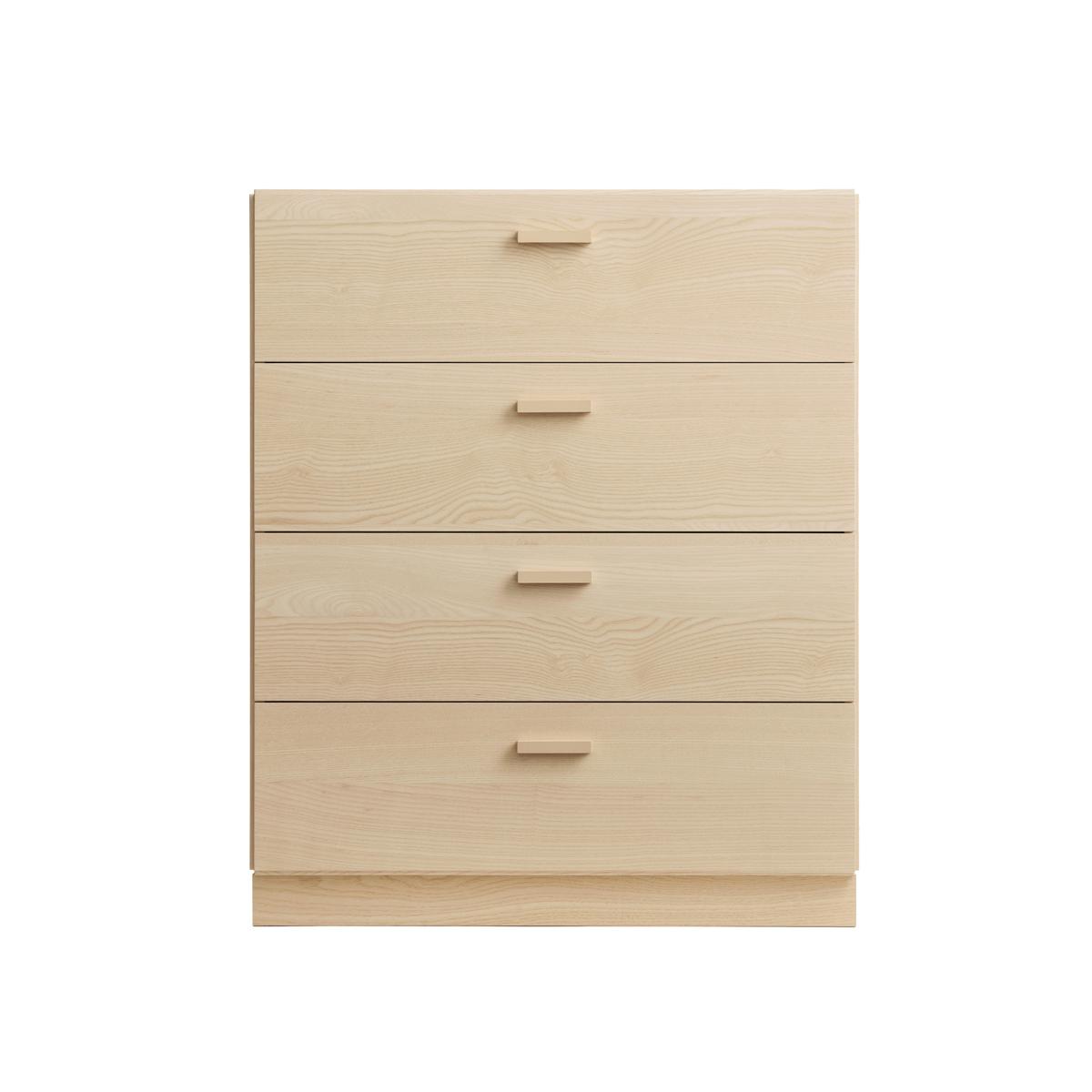 Relief - Relief Chest of Drawers Wide Plinth Ash - Byråer - TAF Studio - Träfärgad - Metall/Trä